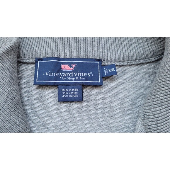 Vineyard Vines Men's Quarter Zip Sweater Gray Size XXL 2XL - Picture 3 of 5